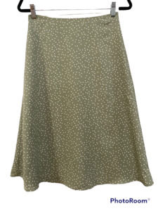 Paper Crane A-line sage green skirt NWT, lined Size S